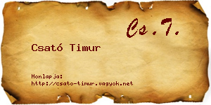 Csató Timur névjegykártya
